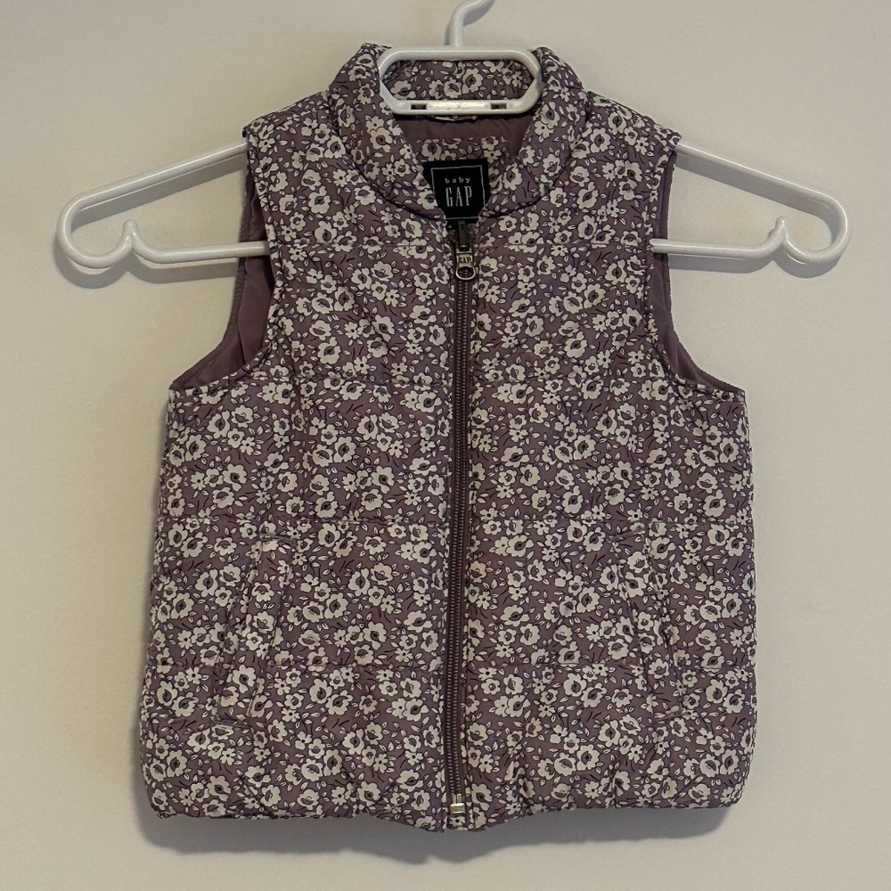 Lavender cotton vest for girls